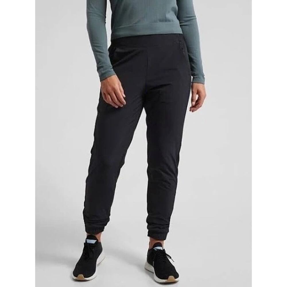 Athleta Women's Brooklyn Lined Jogger Black Pants - Size 6 Warm Winter 631612